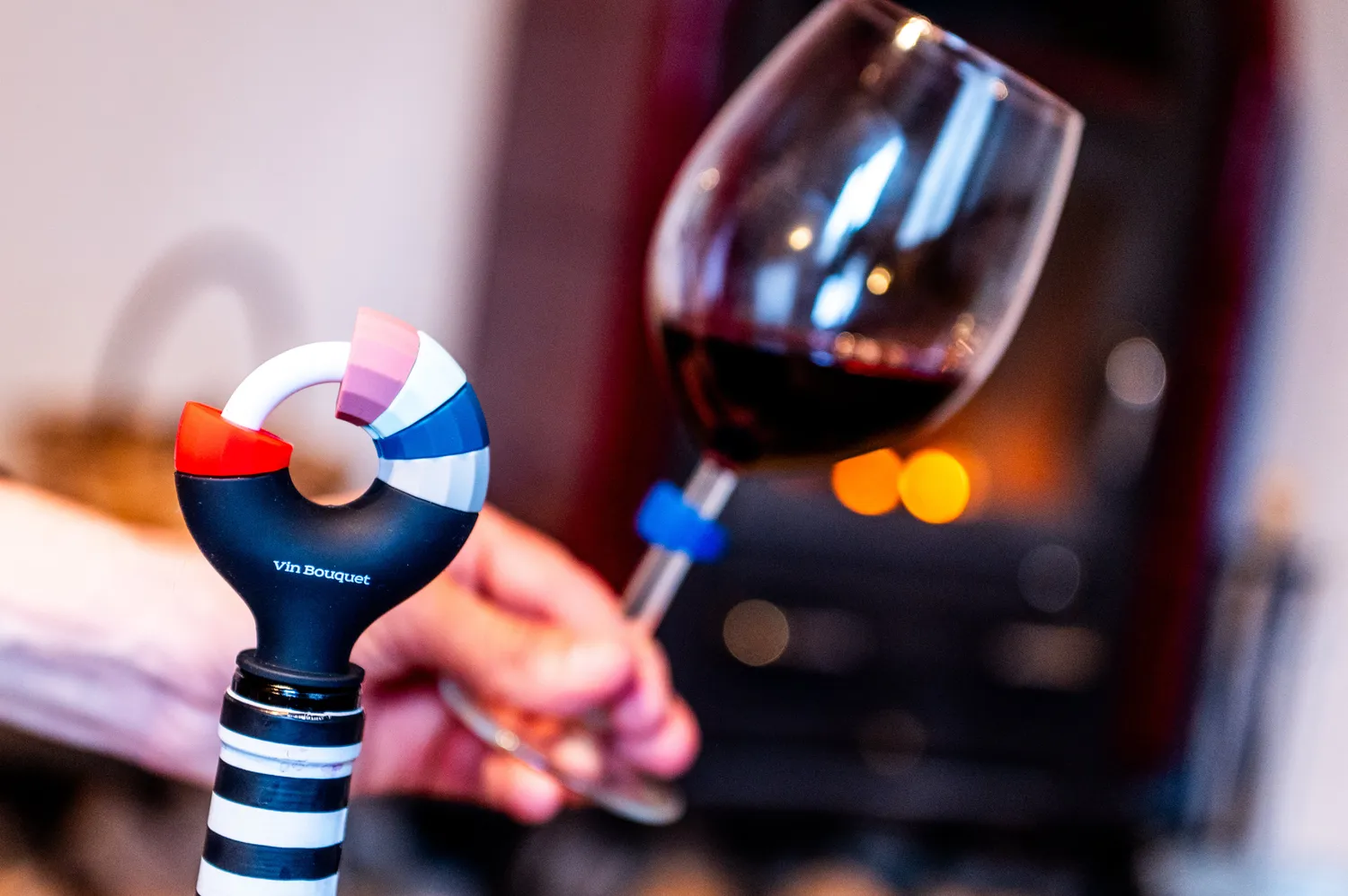 VinBouquet Tappo Bottiglia Silicone con 8 Segnabicchieri