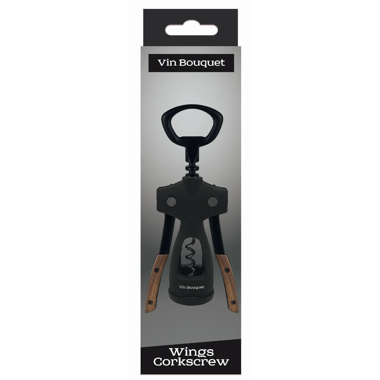 VinBouquet Cavatappi Leva Legno Acciaio Apribottiglie
