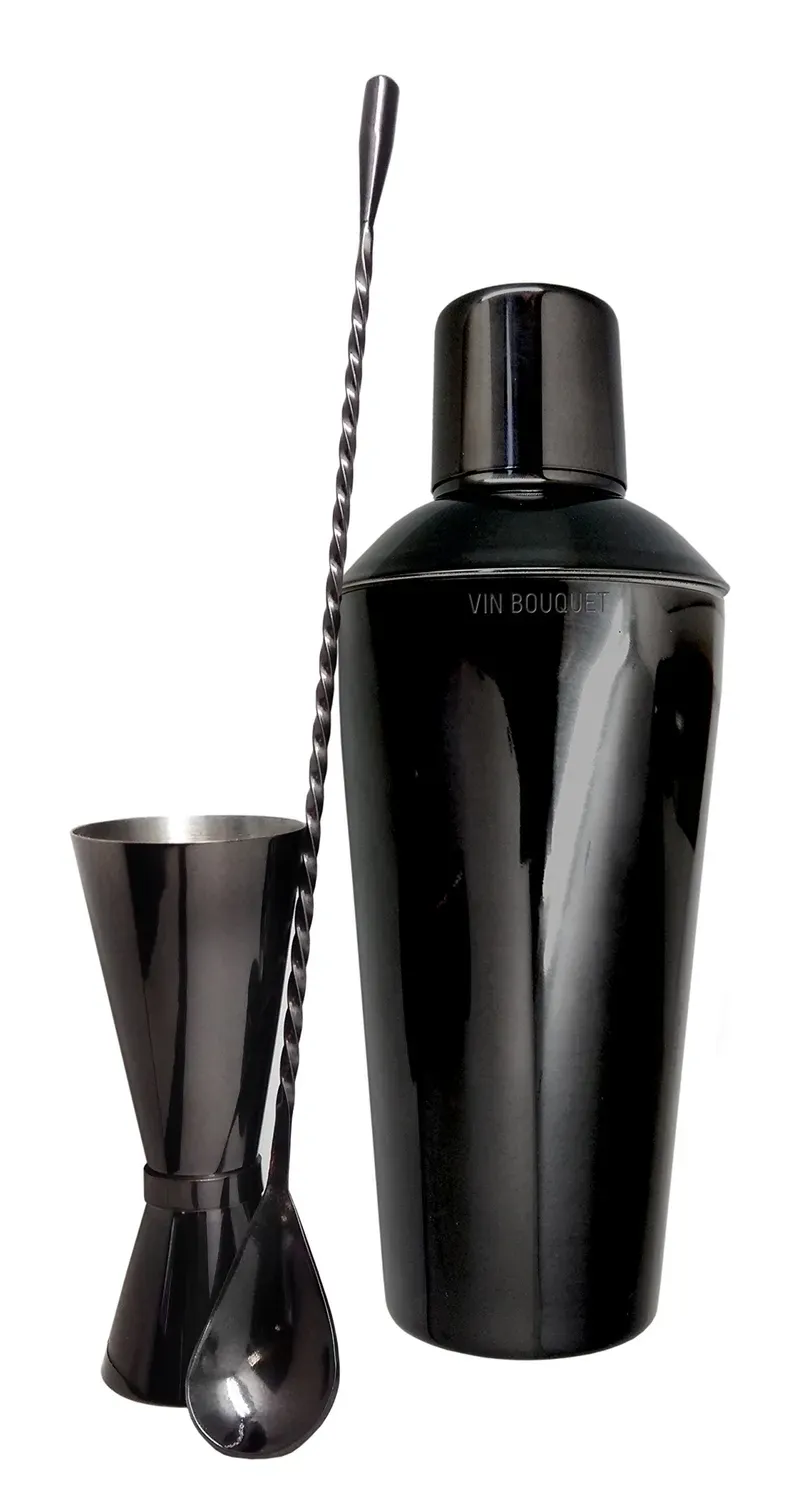 Vin Bouquet FIM 223 set cocktail nero in acciaio inox