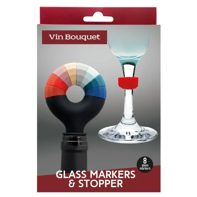 Vin Bouquet FIA 1430 tappo vino in silicone con segnabicchieri