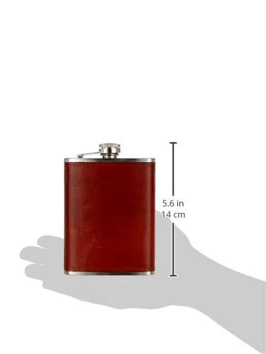 Vin Bouquet FIA 484 fiaschetta 30 ml acciaio inox e pelle