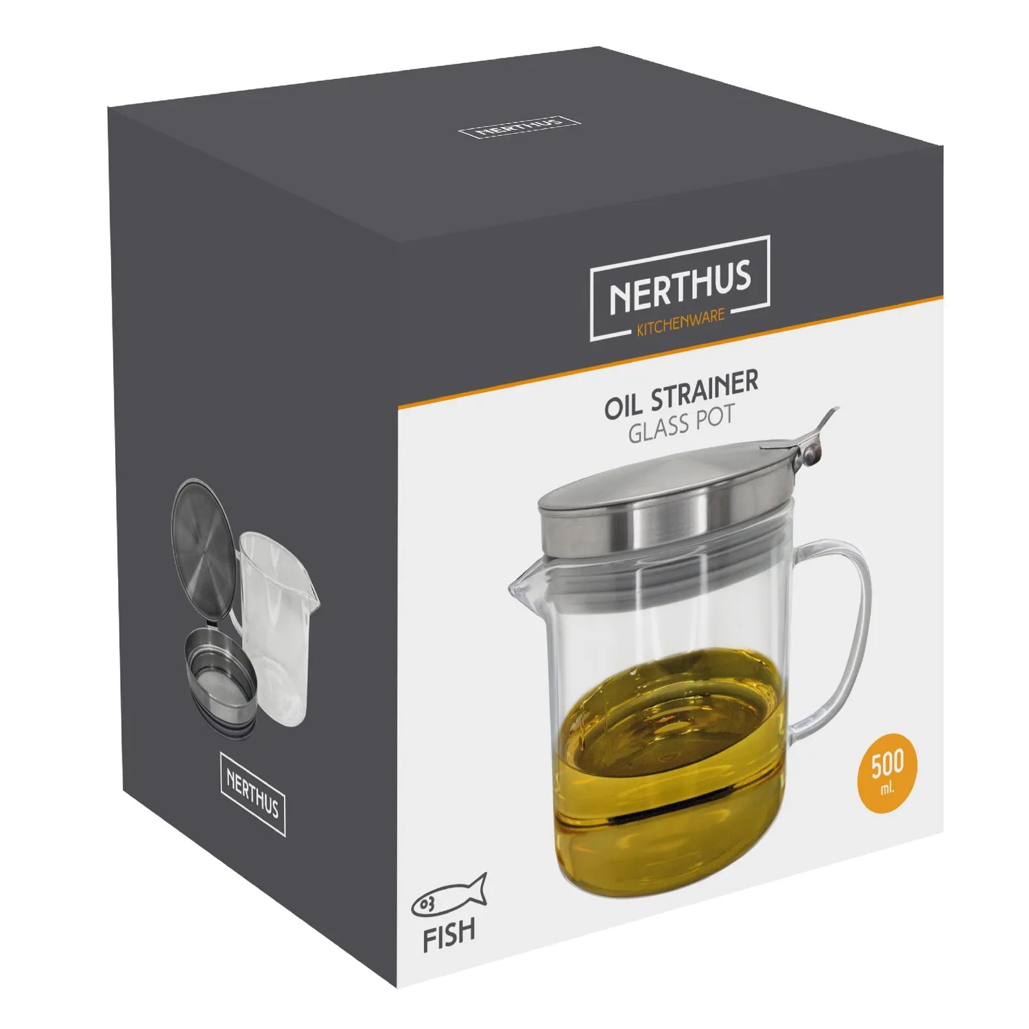 Nerthus Oliera di vetro 500 ml con filtro