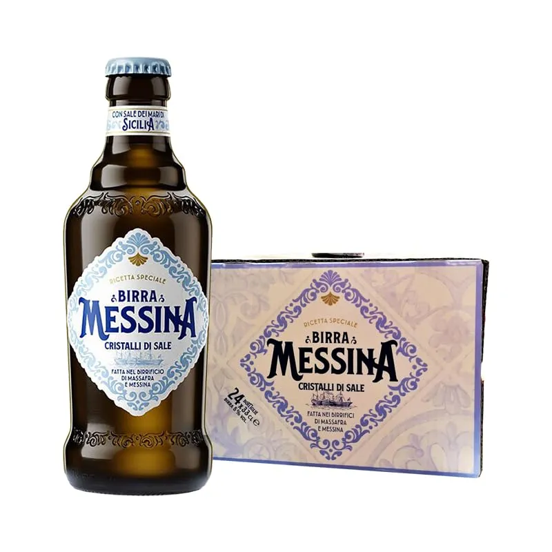 Messina Cristalli di Sale birra 24x33cl siciliana al sale