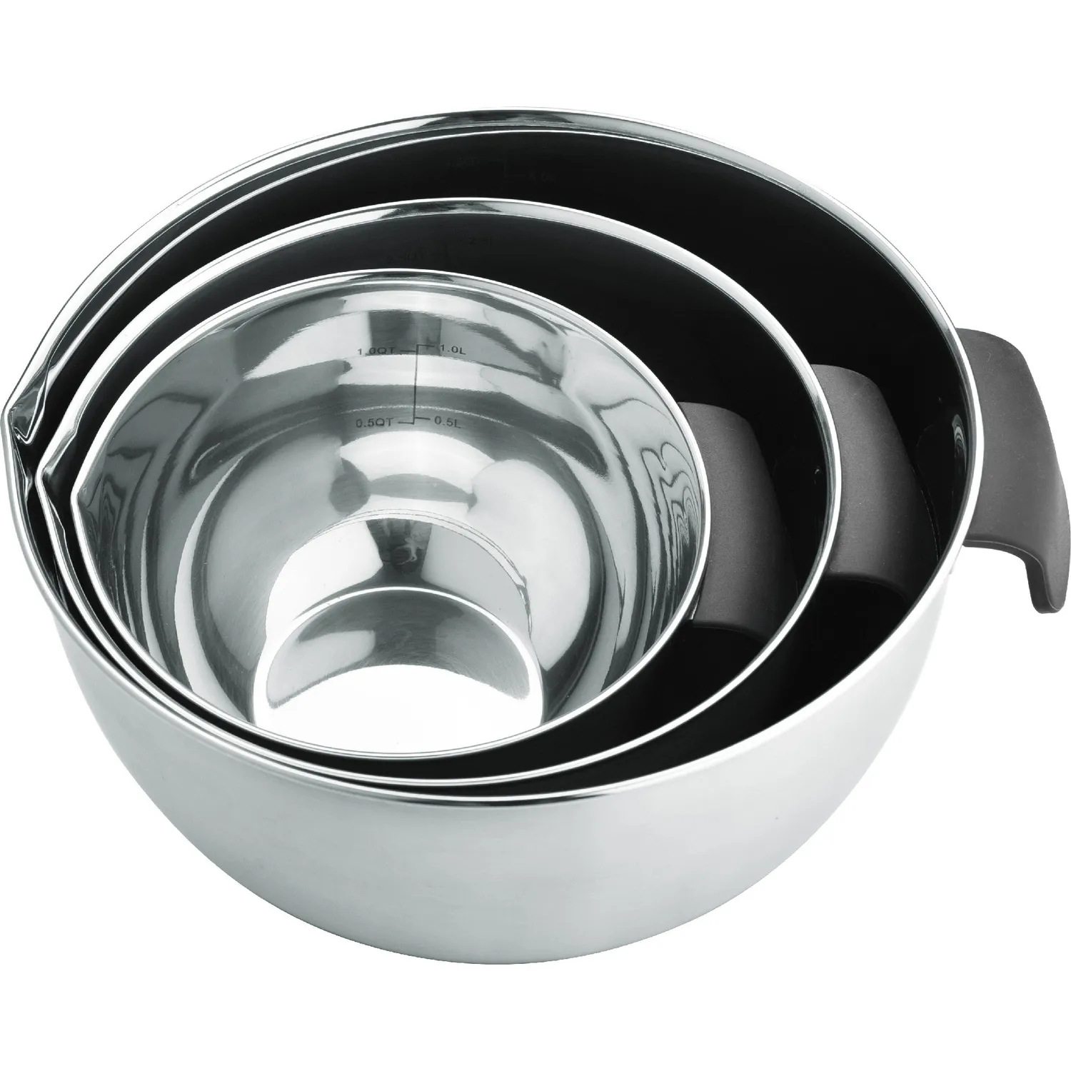 VinBouquet Set di 3 ciotole in acciaio inox antiscivolo
