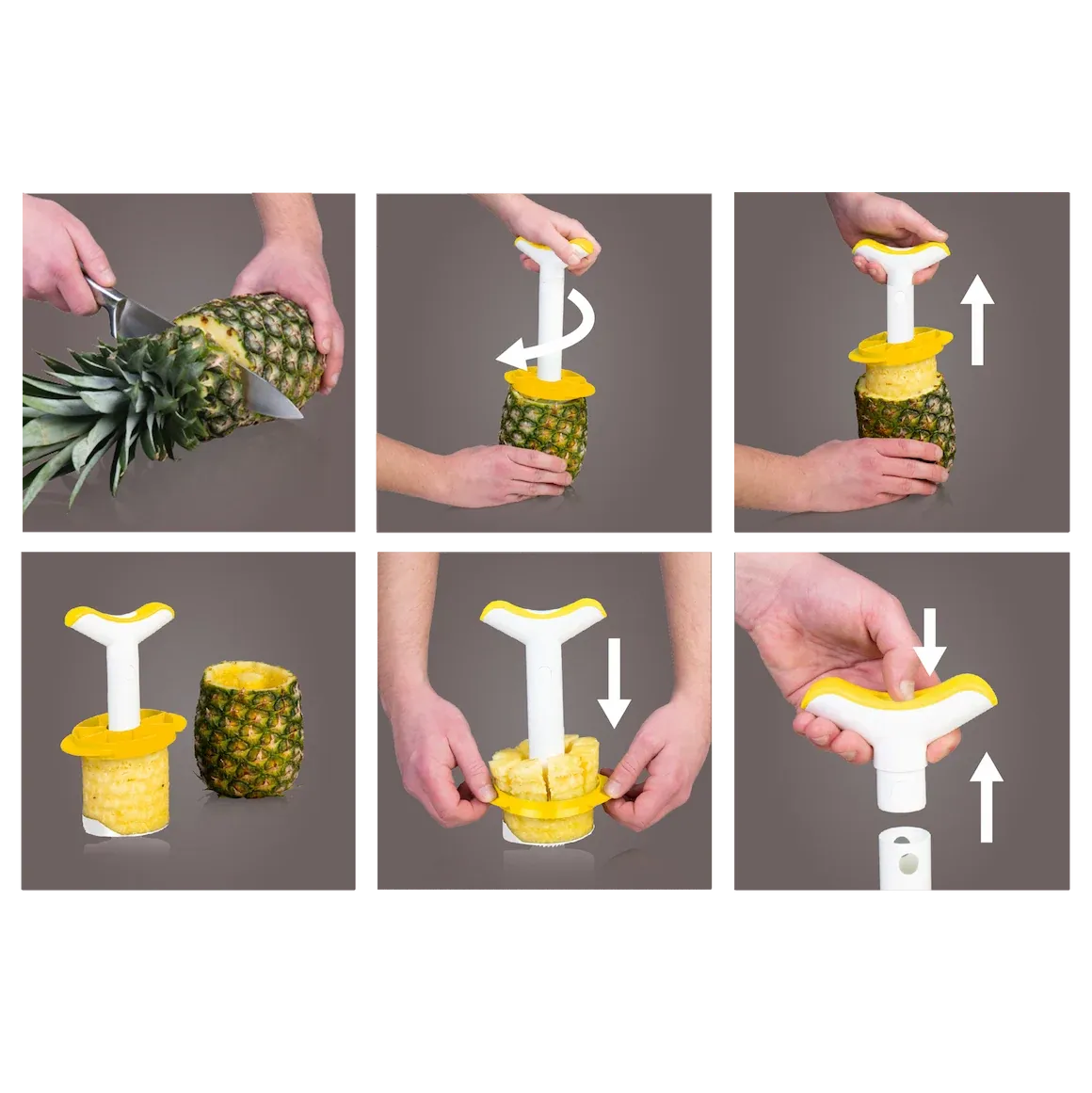 Vacu Vin Pineapple Slicer and Wedger affetta ananas con taglia spicchi