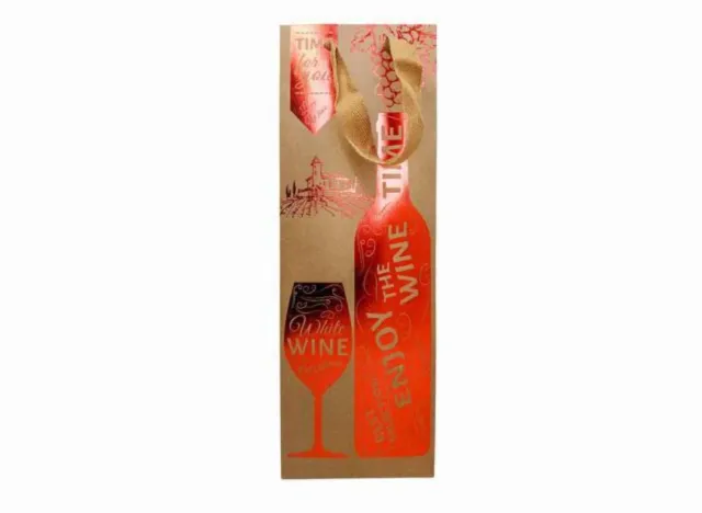 Vin Bouquet sacchetto vino cartoncino 36x12 cm