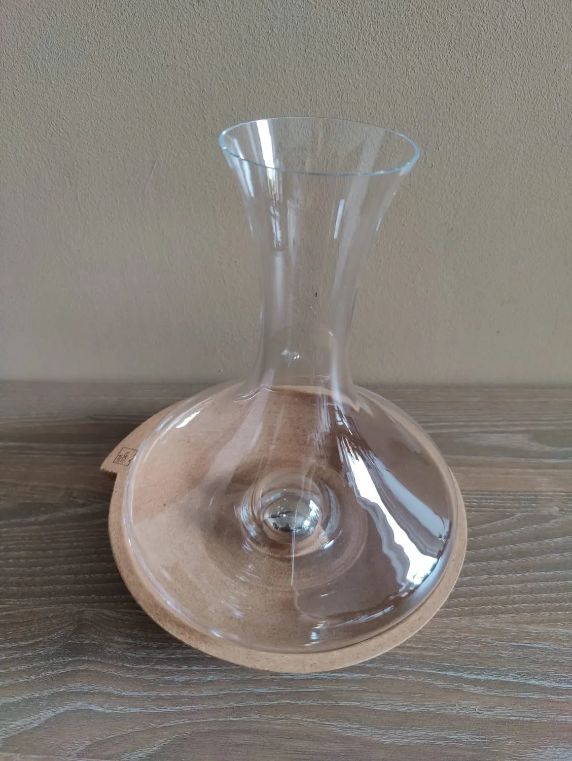 Vacuvin Swirling Decanter Vino in Cristallo con Sughero