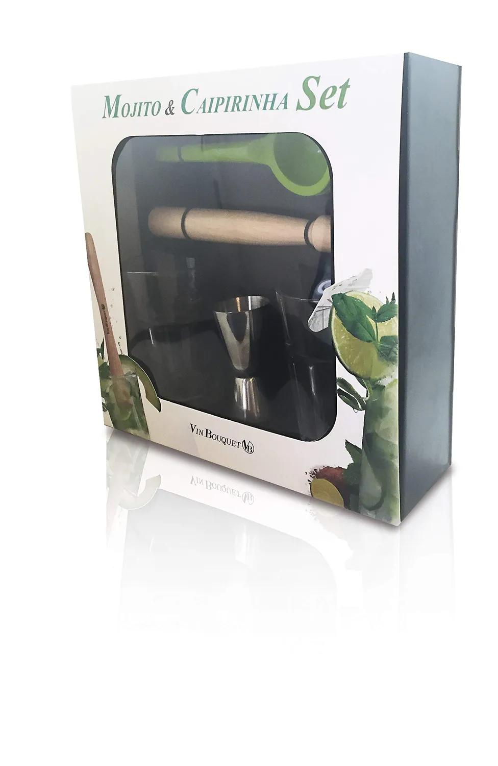 Vin Bouquet Set Mojito Caipirinha 5 Pezzi con Bicchieri