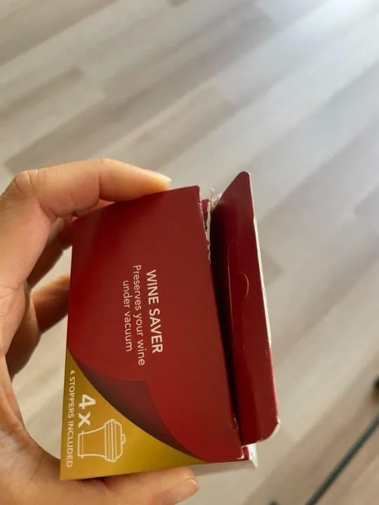 Vacu Vin Original pompa sottovuoto vino bianca 2 tappi riusabili