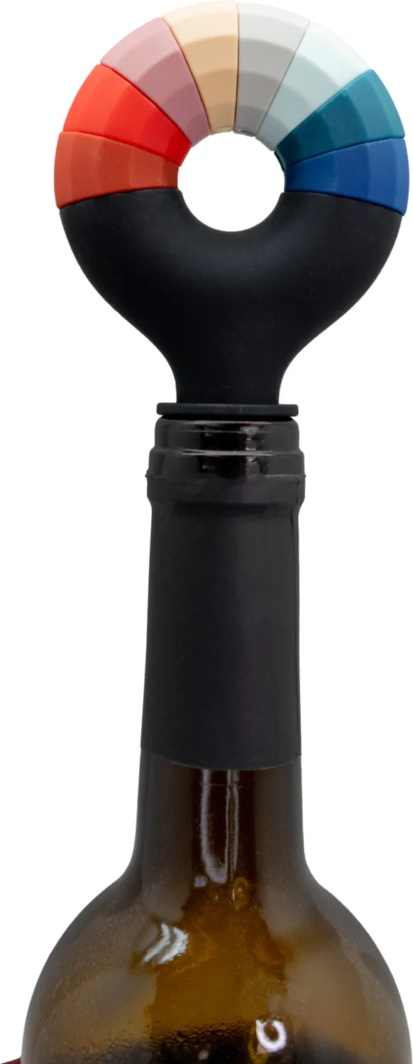 VinBouquet Tappo Bottiglia Silicone con 8 Segnabicchieri