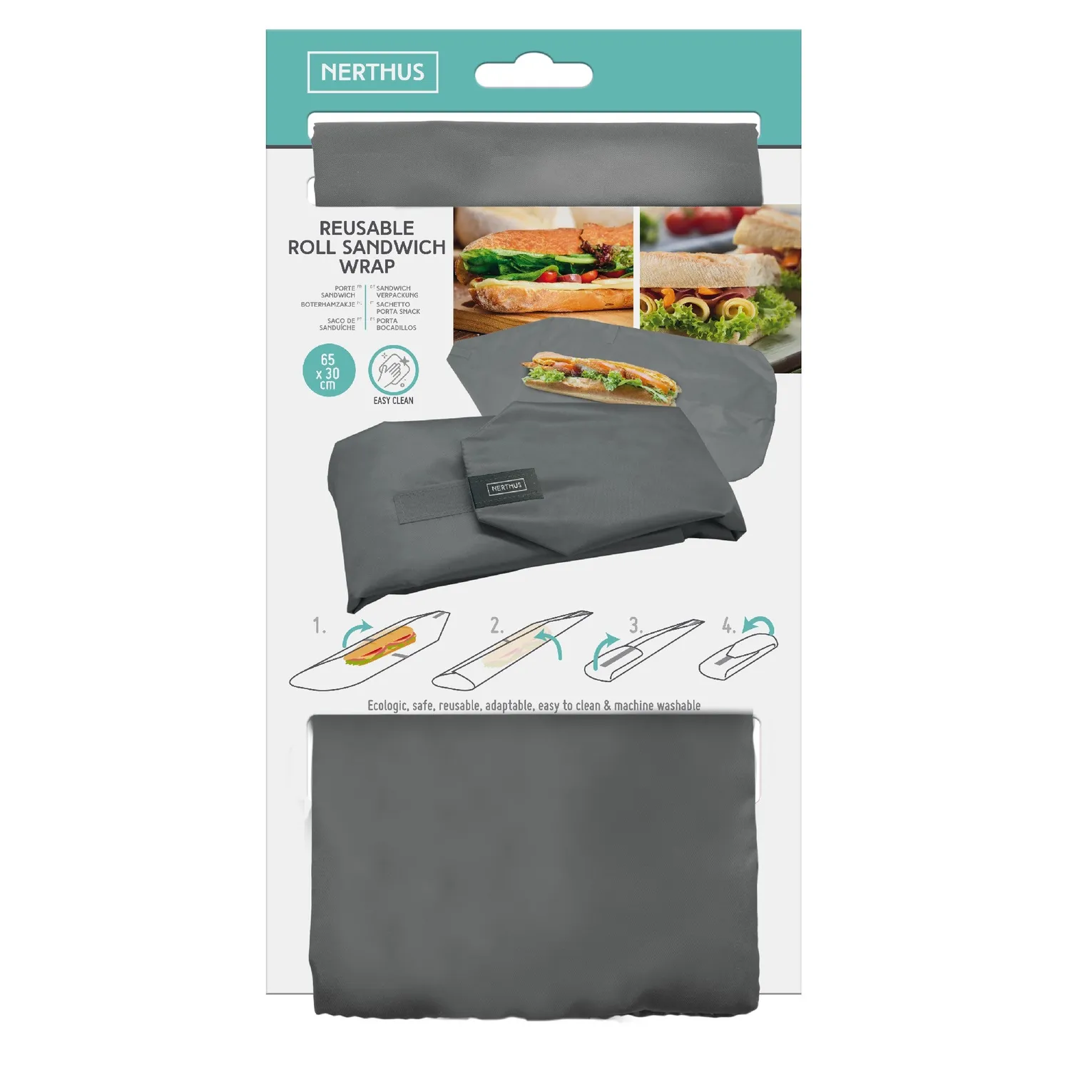 VinBouquet Porta Panino XL Busta Riutilizzabile Regolabile