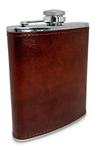 Vin Bouquet FIA 484 fiaschetta 30 ml acciaio inox e pelle