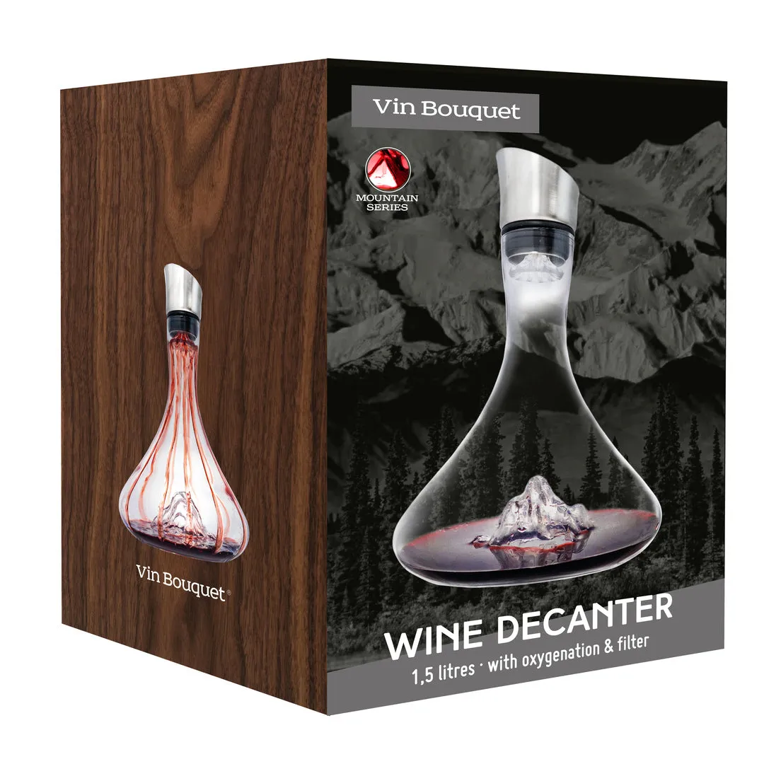 VinBouquet decanter Montagna 1,5 L con ossigenatore
