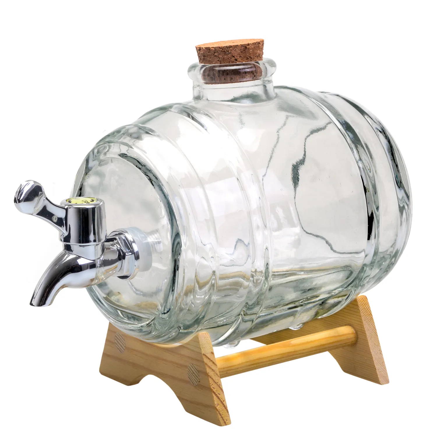 VinBouquet Barile Dosatore Liquore Vetro 1 Litro con Rubinetto