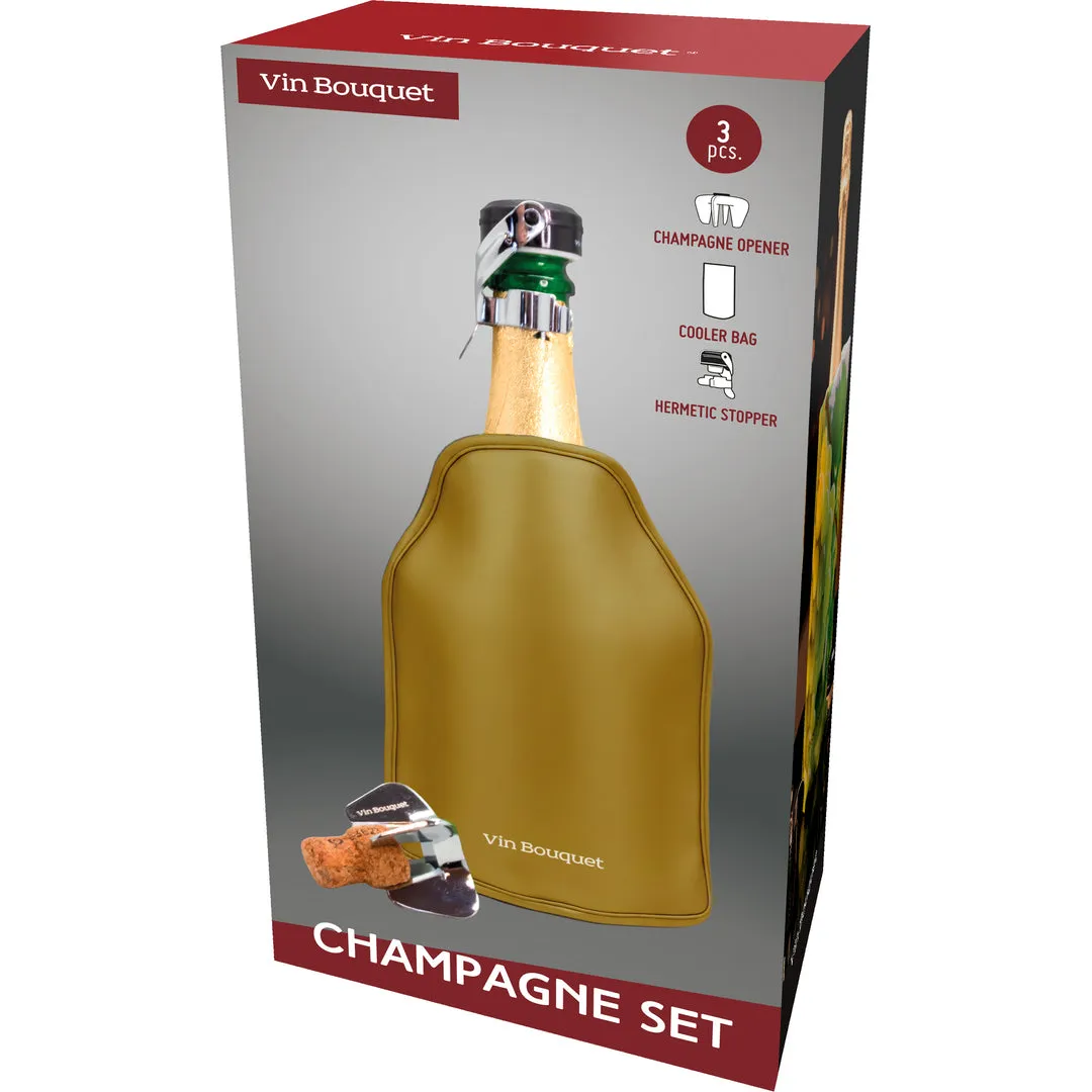 VinBouquet Set Cava 3 Pezzi per Spumante Regalo