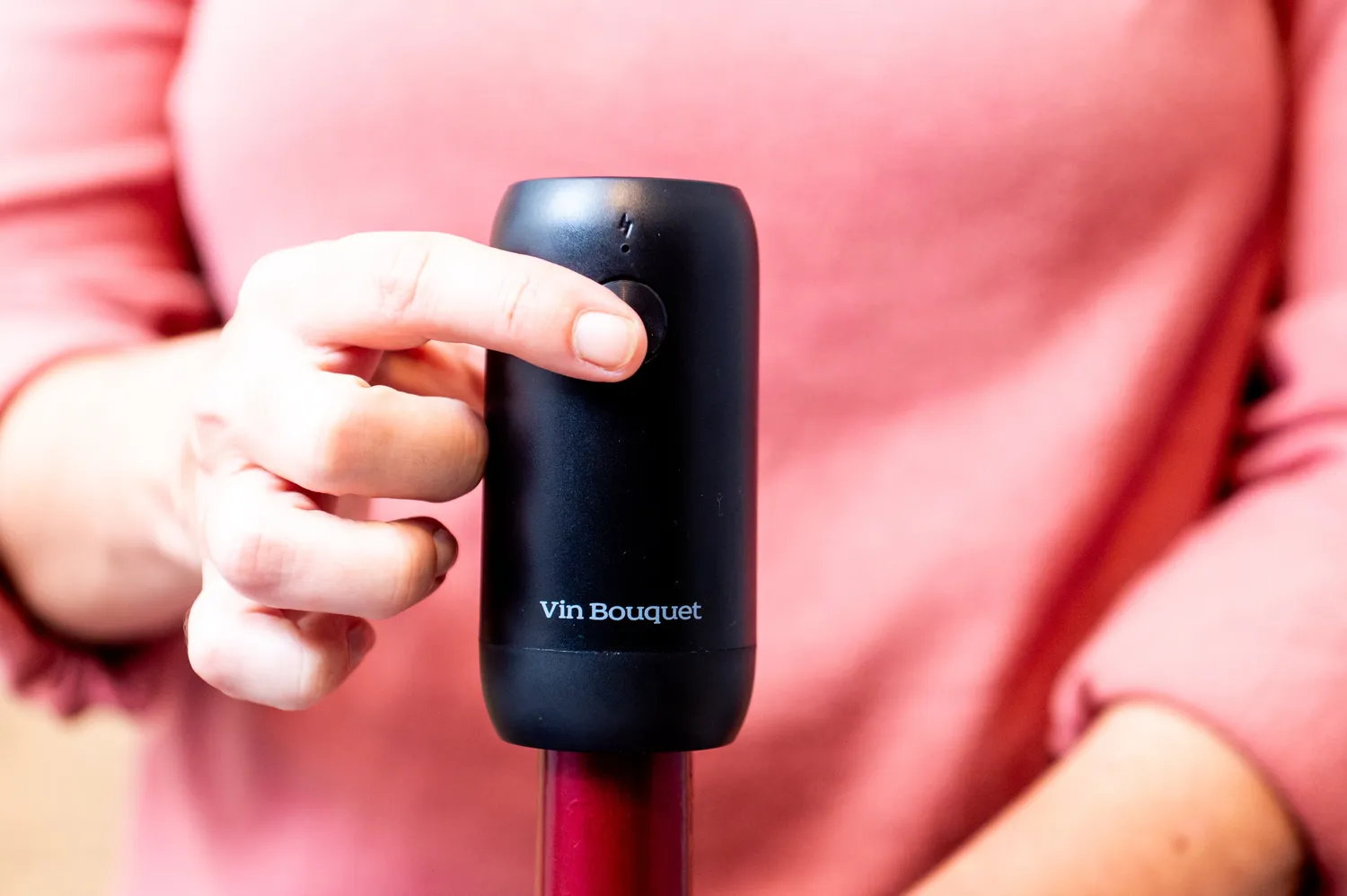 VinBouquet Tappo Vuoto Automatico Vino con Luce LED