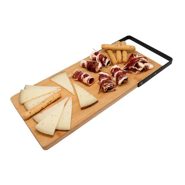 VinBouquet Vassoio grande in bambù per stuzzichini con manico