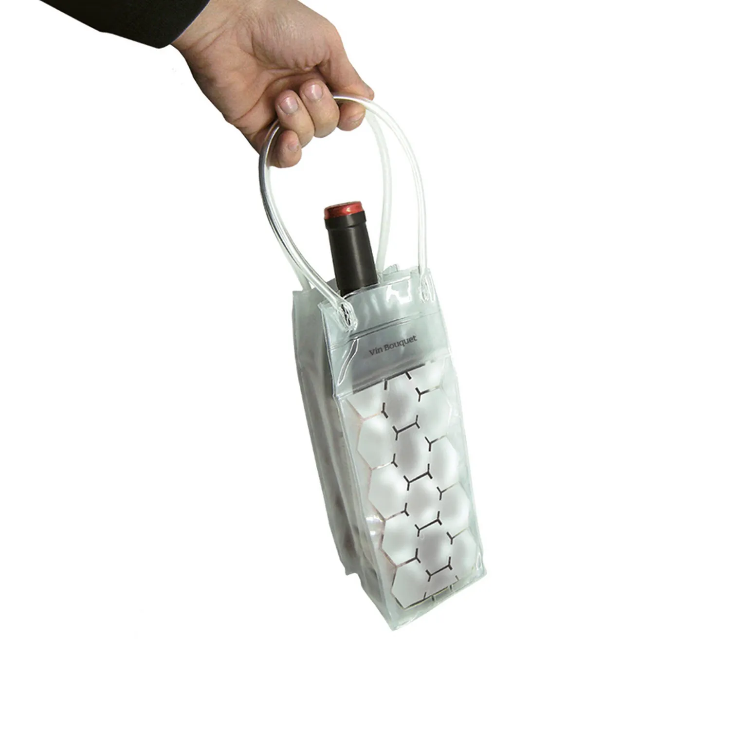 VinBouquet Borsa Refrigerante Bottiglie Trasparente con Gel