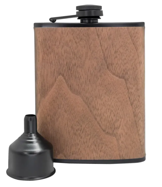 Vin Bouquet FIA 1277 fiaschetta inox legno 8 oz imbuto