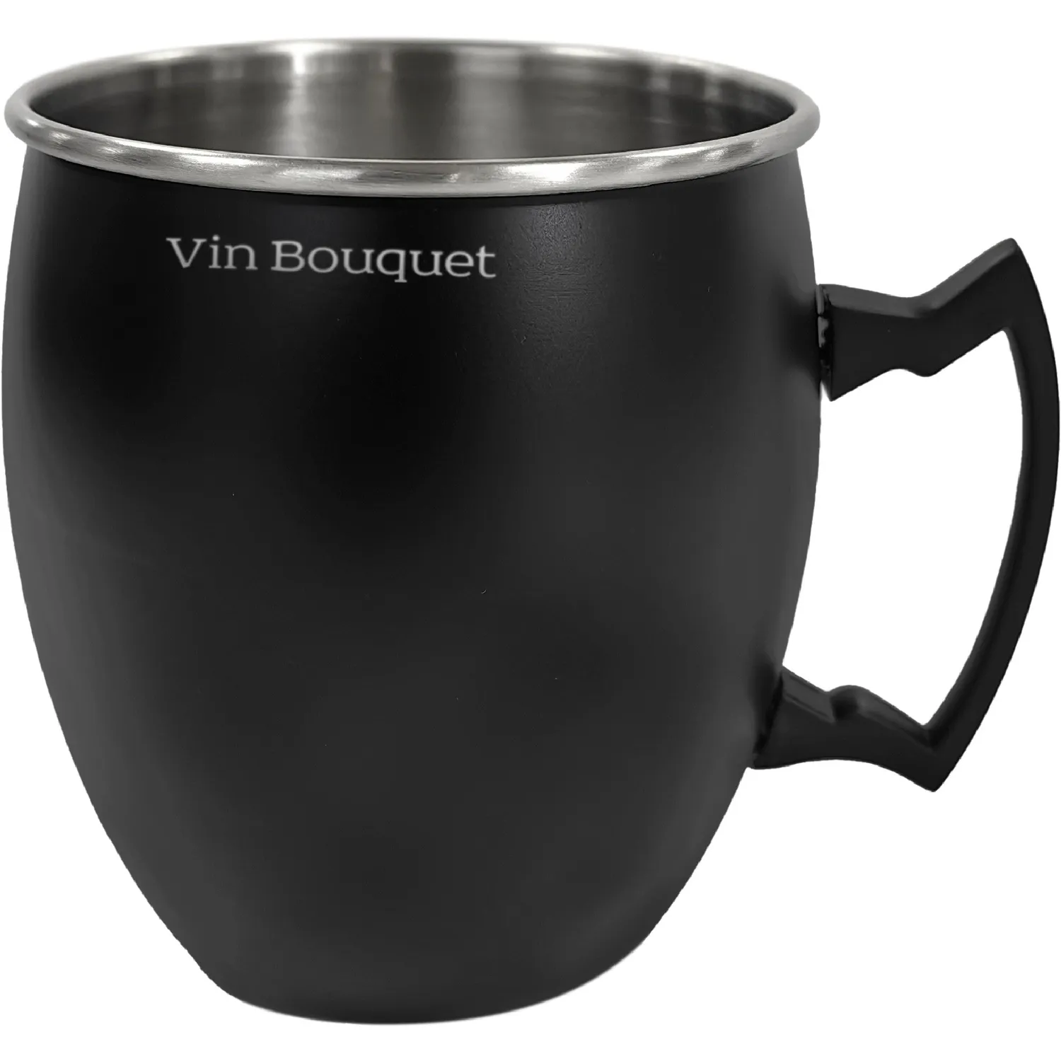 VinBouquet Tazza Cocktail Nera 450 ml Acciaio Inox
