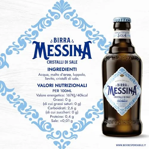 Messina Cristalli di Sale lager 15 bottiglie da 50 cl