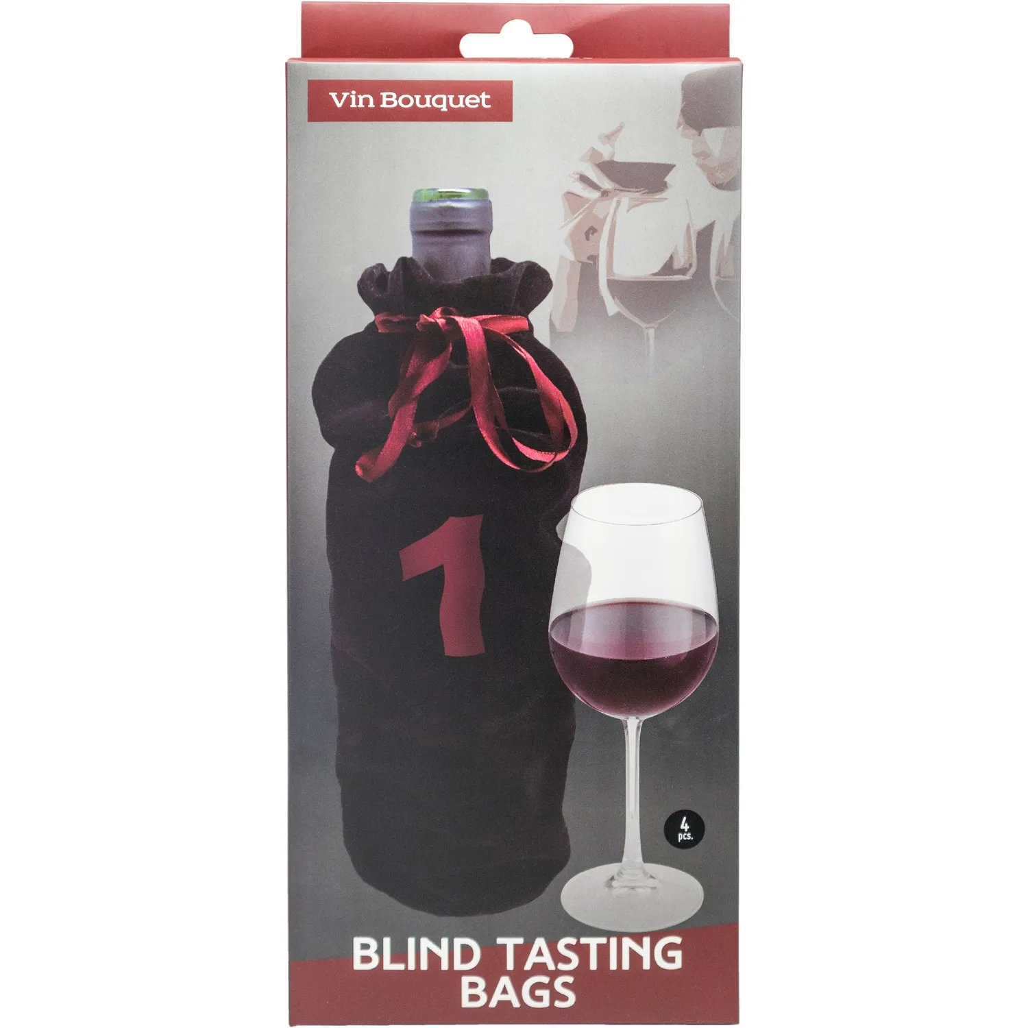VinBouquet Set di sacchetti per degustazione alla cieca, 4 pezzi