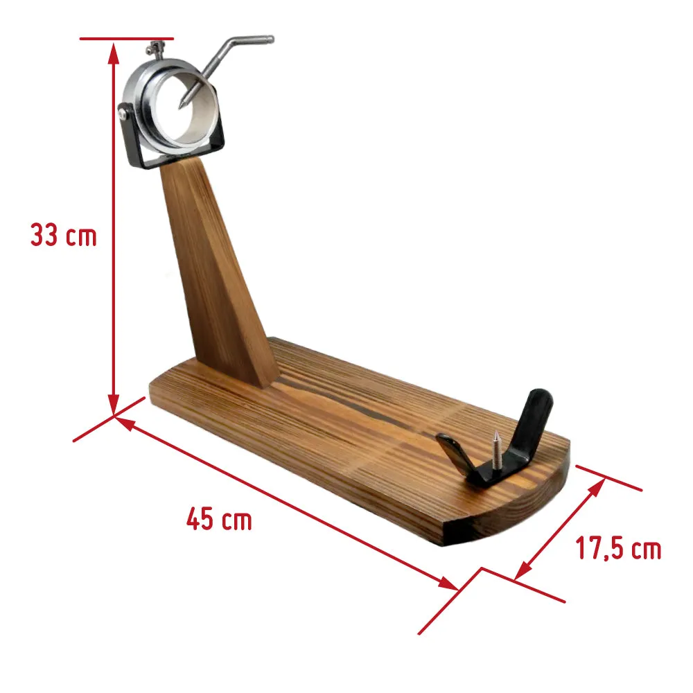VinBouquet portasalamino con testa girevole e base in legno