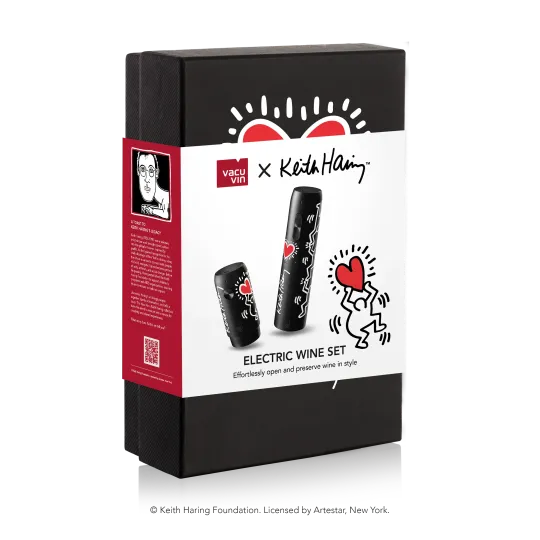 Vacu Vin Keith Haring set vino elettrico