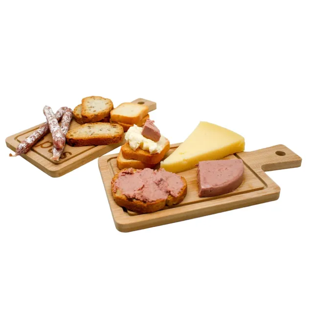 VinBouquet Tagliere Bambù con Manico per Antipasti