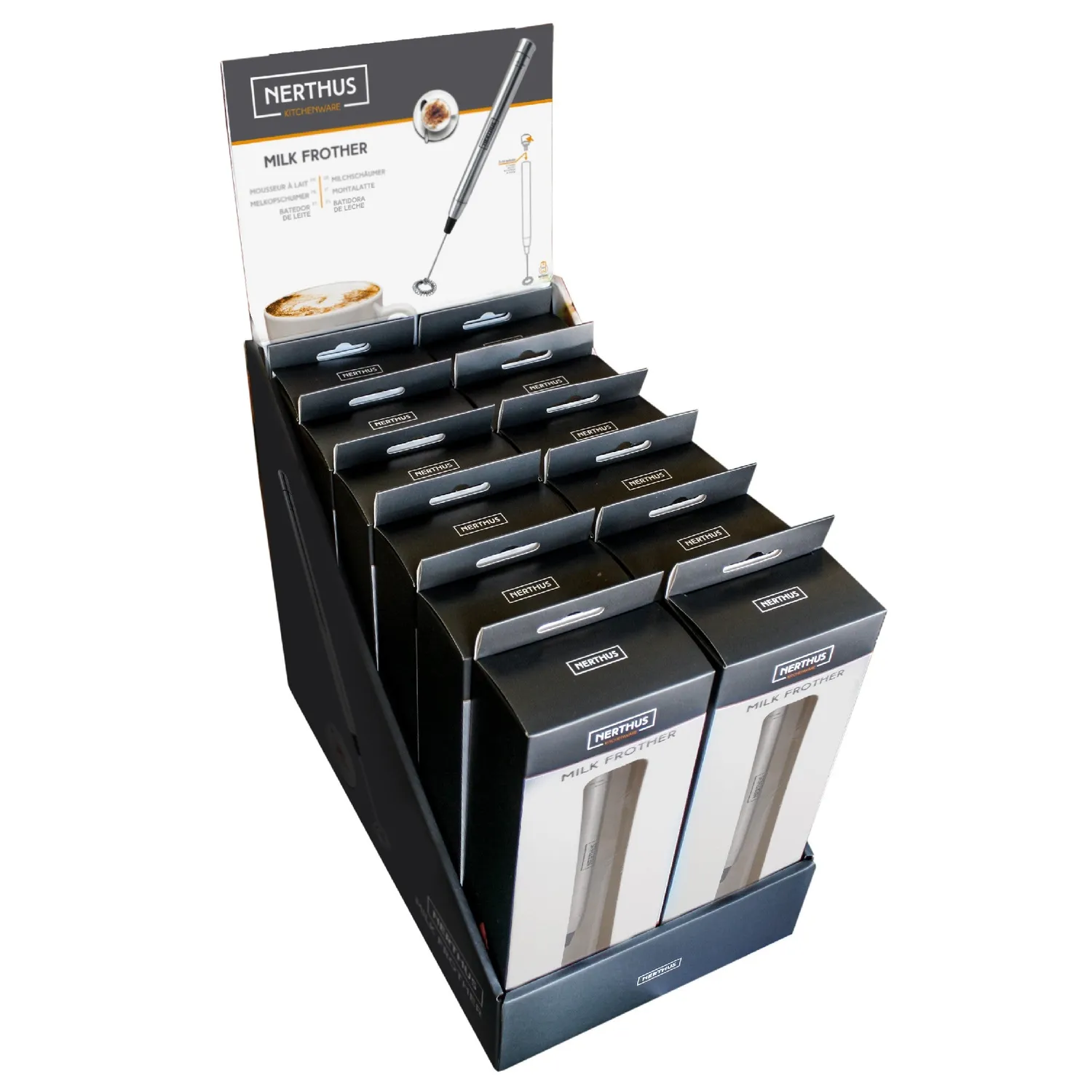 VinBouquet Frullatore Latte Elettrico in Acciaio Inox