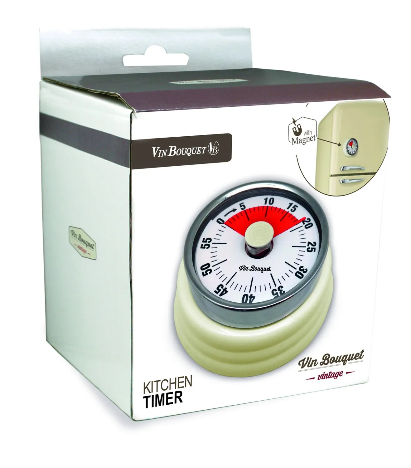 Vin Bouquet FIV 215 Timer da Cucina Analogico 60 Minuti Beige