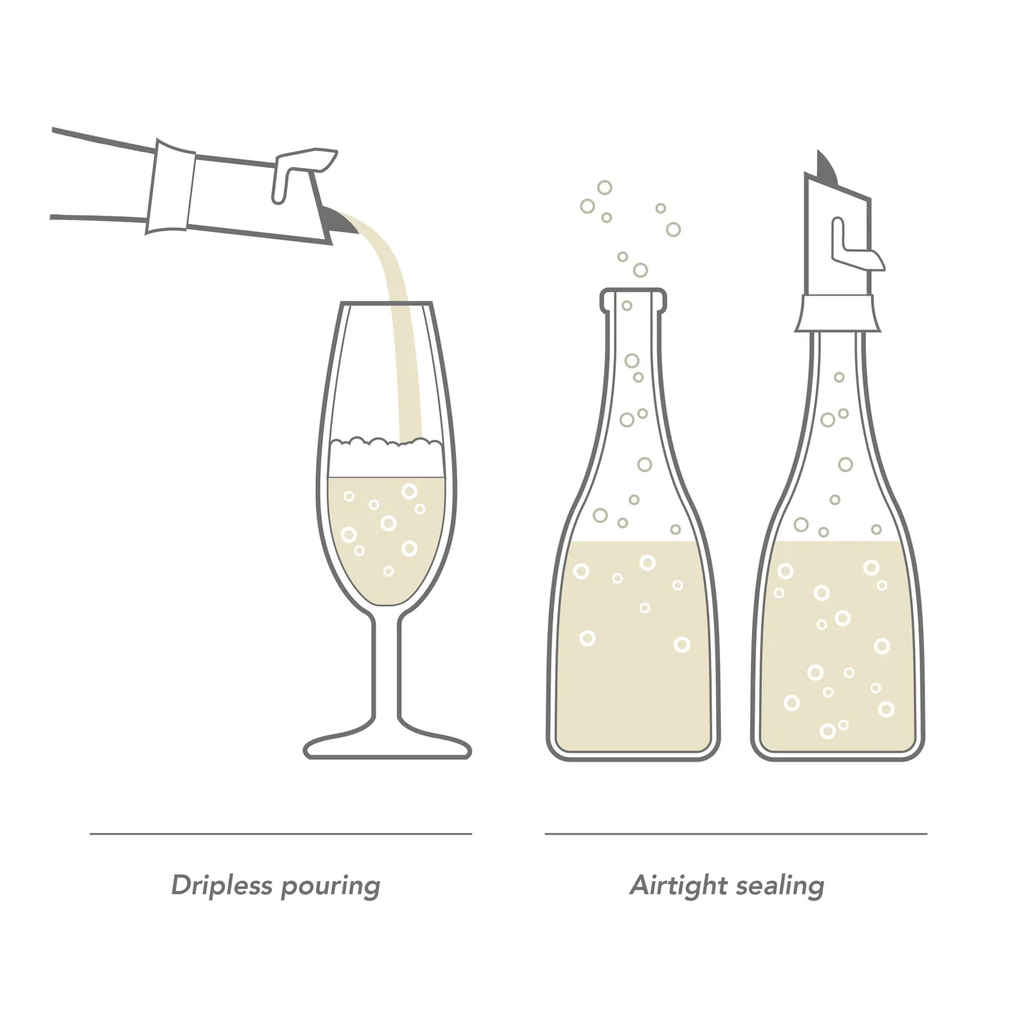 Vacuvin Tappo Champagne Spumante Versatore 2 in 1