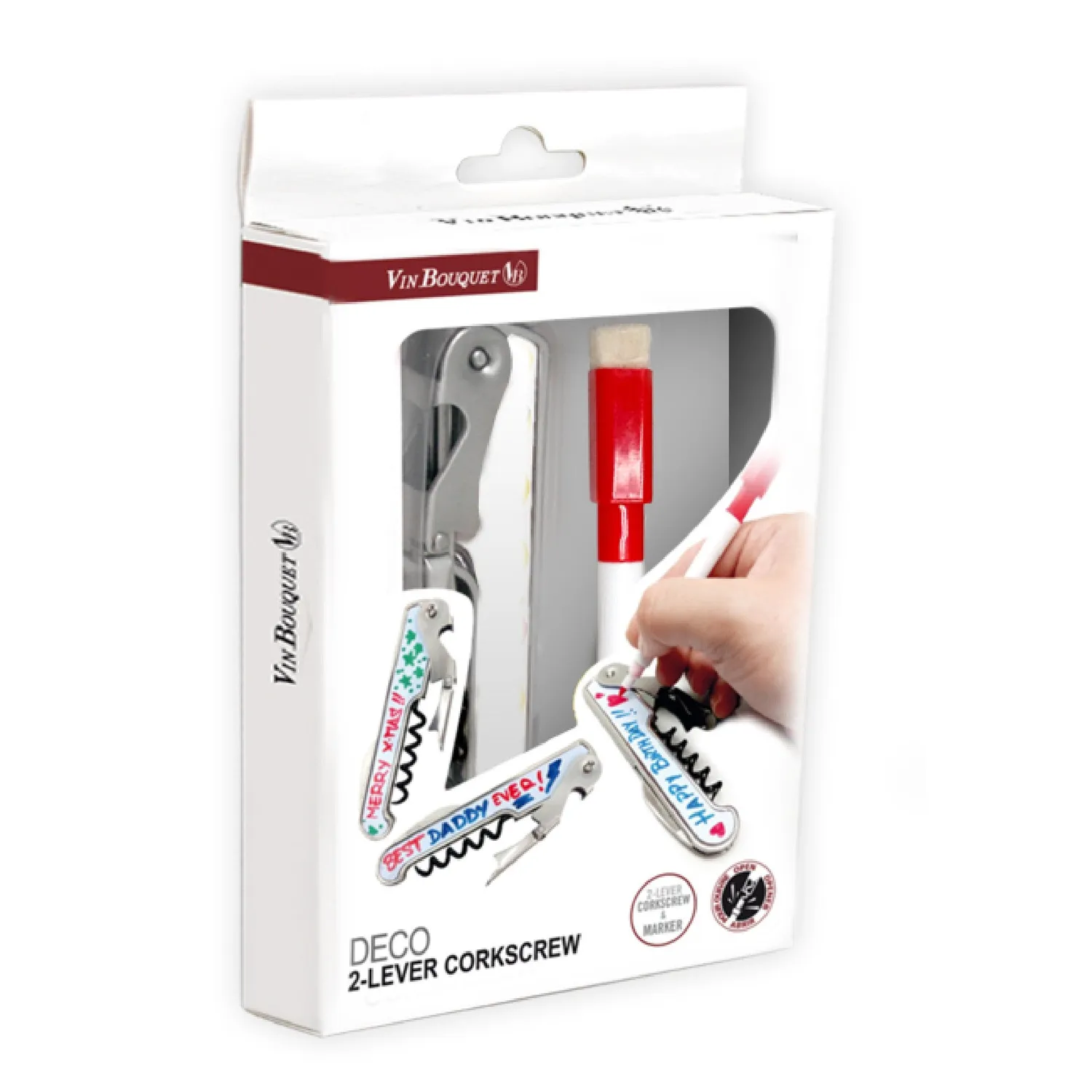 VinBouquet Cavatappi Personalizzabile con Pennarello 2 Tempi